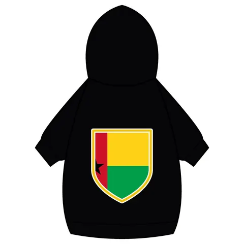 Guinea-Bissau Red Yellow Green Star Pet Hoodie — back_dtf view