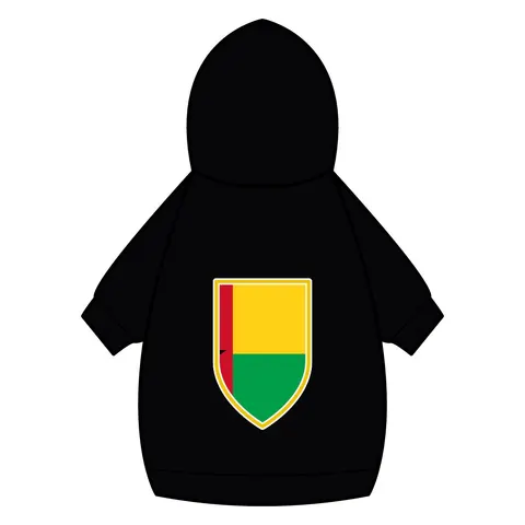 Guinea-Bissau Red Yellow Green Star Pet Hoodie — back_dtf view