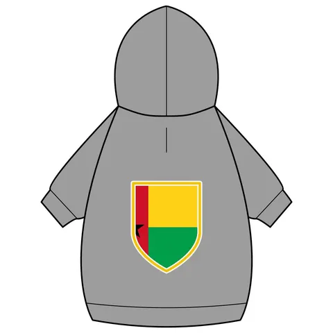 Guinea-Bissau Red Yellow Green Star Pet Hoodie — back_dtf view