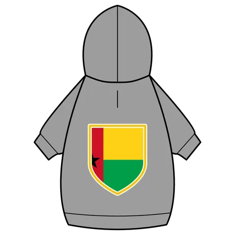 Guinea-Bissau Red Yellow Green Star Pet Hoodie — back_dtf view