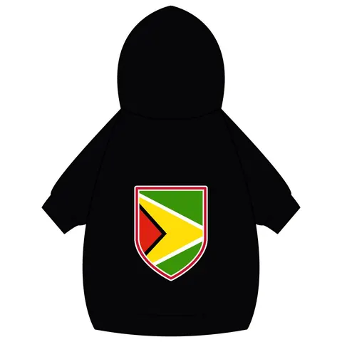 Guyana Arrowhead Design Pet Hoodie — back_dtf view
