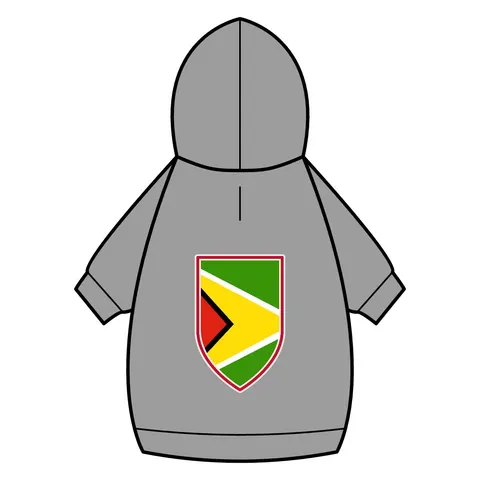 Guyana Arrowhead Design Pet Hoodie — back_dtf view