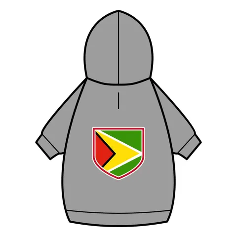 Guyana Arrowhead Design Pet Hoodie — back_dtf view