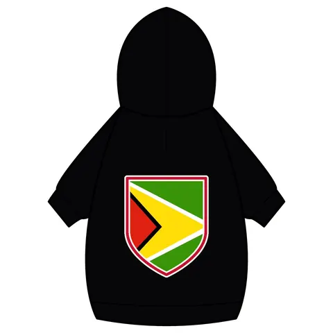 Guyana Arrowhead Design Pet Hoodie — back_dtf view