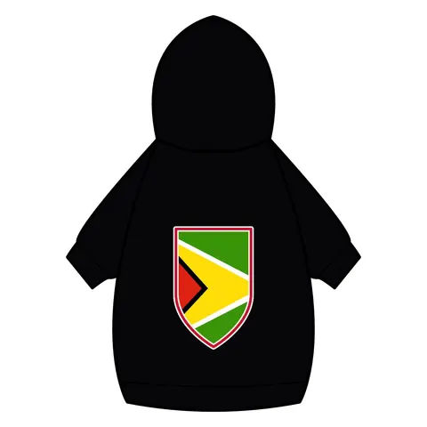 Guyana Arrowhead Design Pet Hoodie — back_dtf view