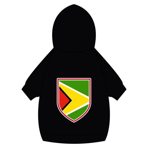 Guyana Arrowhead Design Pet Hoodie — back_dtf view