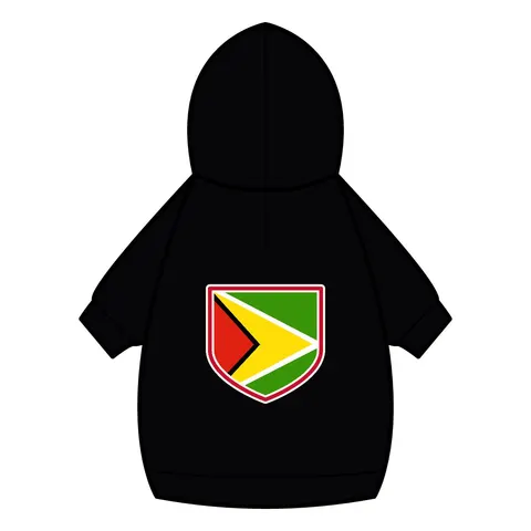 Guyana Arrowhead Design Pet Hoodie — back_dtf view