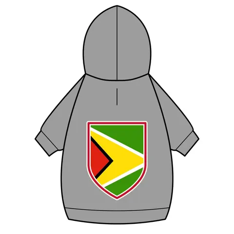 Guyana Arrowhead Design Pet Hoodie — back_dtf view