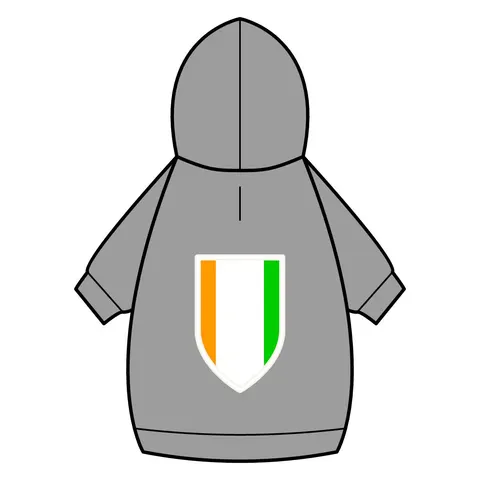 Côte d’Ivoire Orange White Green Pet Hoodie — back_dtf view
