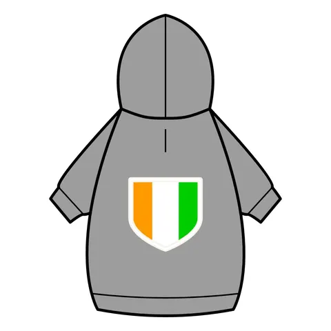 Côte d’Ivoire Orange White Green Pet Hoodie — back_dtf view