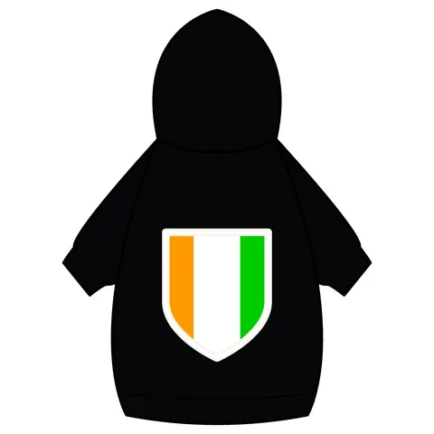 Côte d’Ivoire Orange White Green Pet Hoodie — back_dtf view