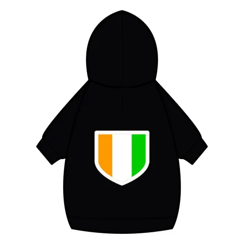 Côte d’Ivoire Orange White Green Pet Hoodie — back_dtf view