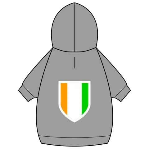 Côte d’Ivoire Orange White Green Pet Hoodie — back_dtf view