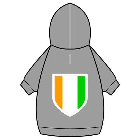 Côte d’Ivoire Orange White Green Pet Hoodie — back_dtf view