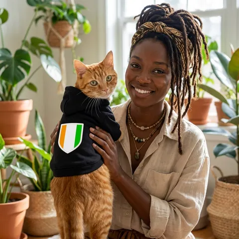 Côte d’Ivoire Orange White Green Pet Hoodie