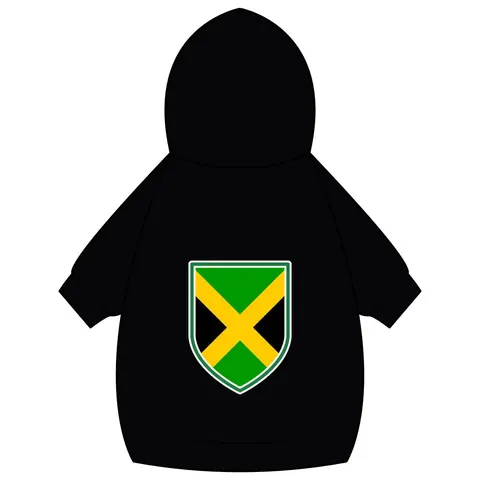 Jamaica Gold Cross Pet Hoodie — back_dtf view