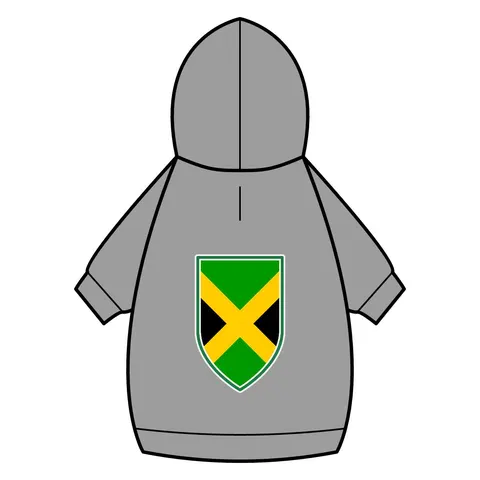 Jamaica Gold Cross Pet Hoodie — back_dtf view