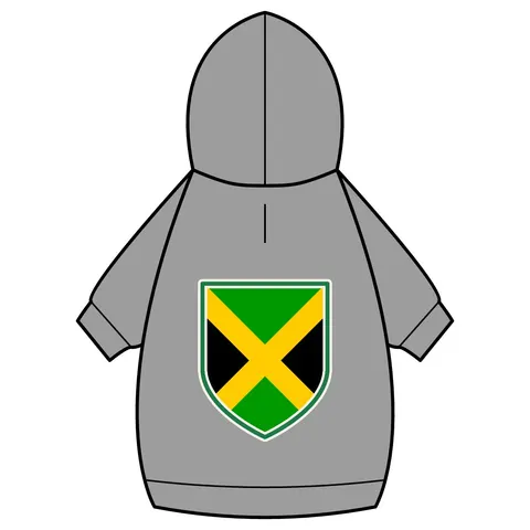 Jamaica Gold Cross Pet Hoodie — back_dtf view