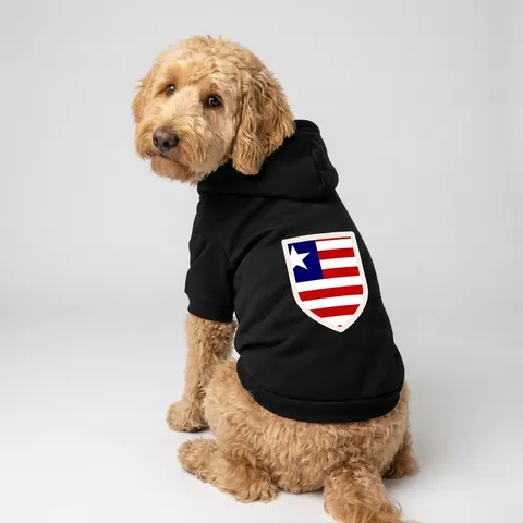 Liberia Stripes & Single Star Pet Hoodie