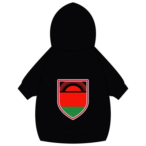 Malawi Rising Sun Pet Hoodie — back_dtf view