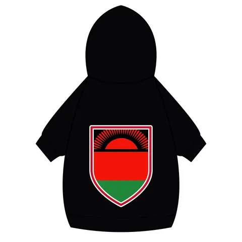 Malawi Rising Sun Pet Hoodie — back_dtf view
