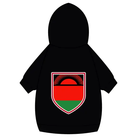 Malawi Rising Sun Pet Hoodie — back_dtf view