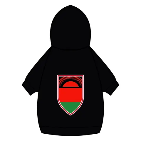 Malawi Rising Sun Pet Hoodie — back_dtf view