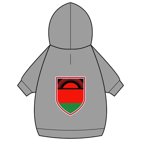 Malawi Rising Sun Pet Hoodie — back_dtf view