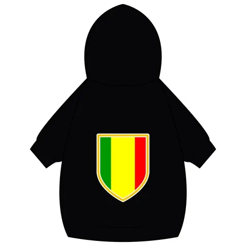Mali Green Yellow Red Pet Hoodie — back_dtf view