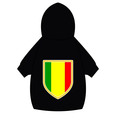 Mali Green Yellow Red Pet Hoodie — back_dtf view
