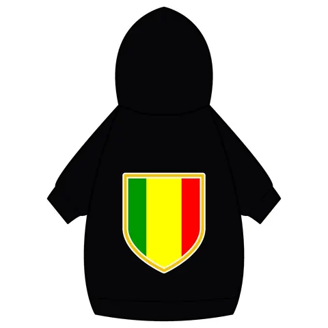 Mali Green Yellow Red Pet Hoodie — back_dtf view