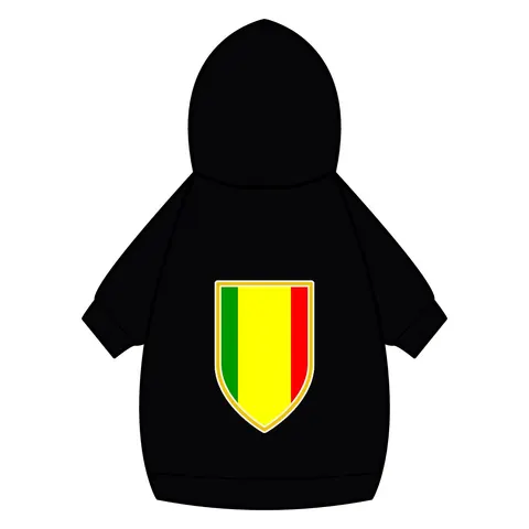Mali Green Yellow Red Pet Hoodie — back_dtf view