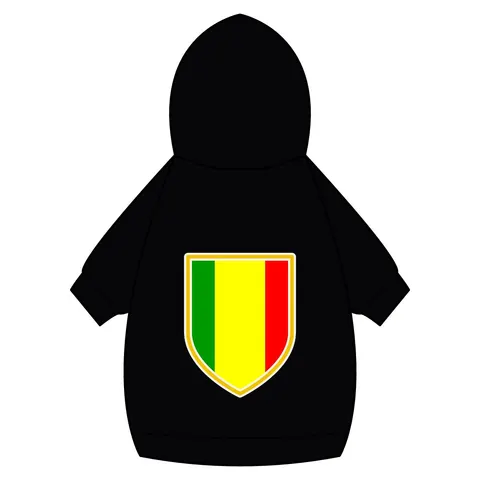 Mali Green Yellow Red Pet Hoodie — back_dtf view