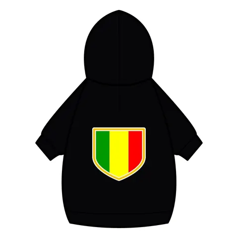 Mali Green Yellow Red Pet Hoodie — back_dtf view