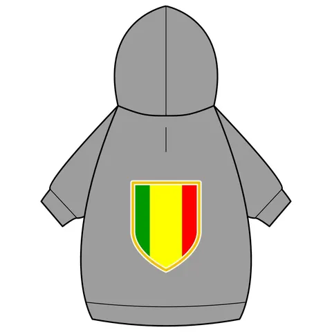Mali Green Yellow Red Pet Hoodie — back_dtf view