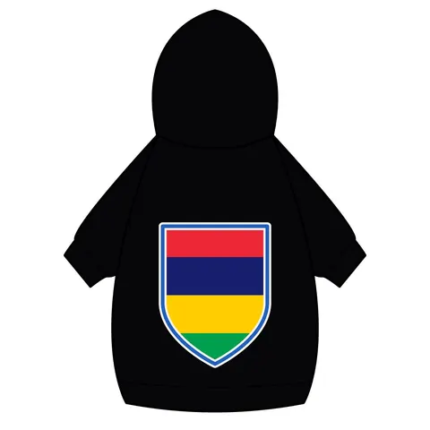 Mauritius Color Bands Pet Hoodie — back_dtf view