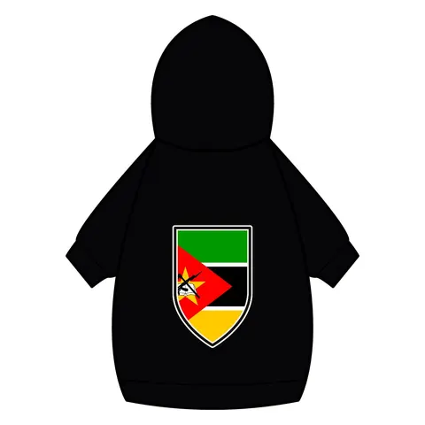 Mozambique Green Black Yellow Pet Hoodie — back_dtf view
