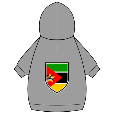 Mozambique Green Black Yellow Pet Hoodie — back_dtf view