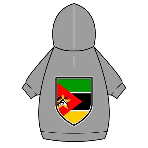 Mozambique Green Black Yellow Pet Hoodie — back_dtf view