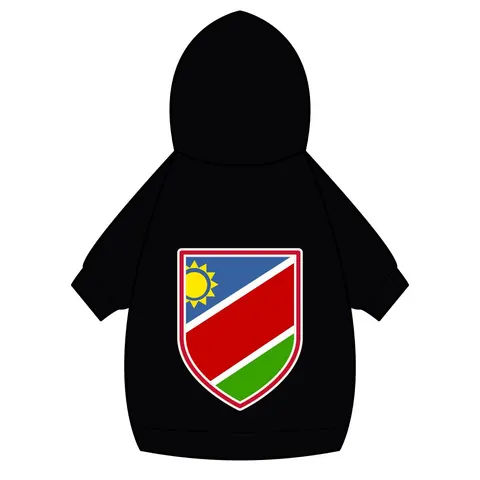 Namibia Diagonal Blue Red Green Pet Hoodie — back_dtf view