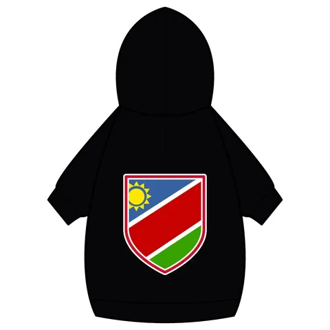 Namibia Diagonal Blue Red Green Pet Hoodie — back_dtf view