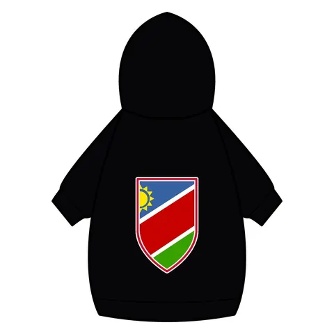 Namibia Diagonal Blue Red Green Pet Hoodie — back_dtf view