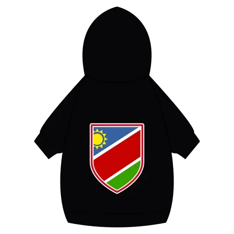 Namibia Diagonal Blue Red Green Pet Hoodie — back_dtf view