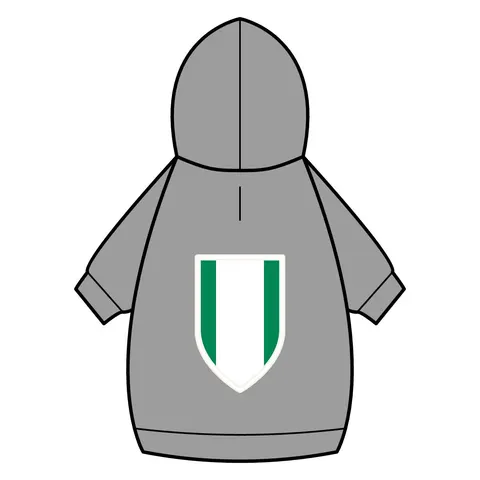 Nigeria Green & White Stripes Pet Hoodie — back_dtf view