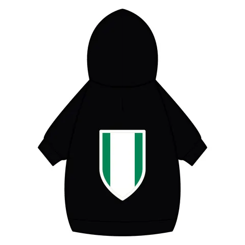 Nigeria Green & White Stripes Pet Hoodie — back_dtf view
