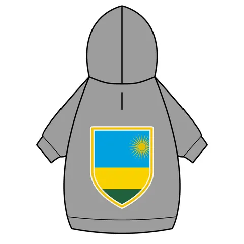 Rwanda Sky Blue & Sun Pet Hoodie — back_dtf view