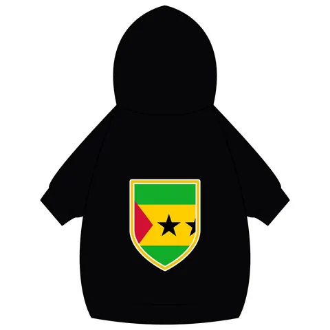 São Tomé & Príncipe Stars & Stripes Pet Hoodie — back_dtf view