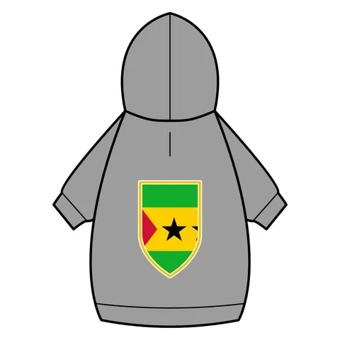 São Tomé & Príncipe Stars & Stripes Pet Hoodie — back_dtf view