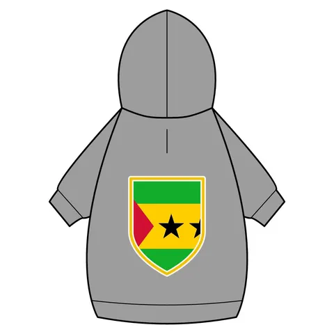 São Tomé & Príncipe Stars & Stripes Pet Hoodie — back_dtf view