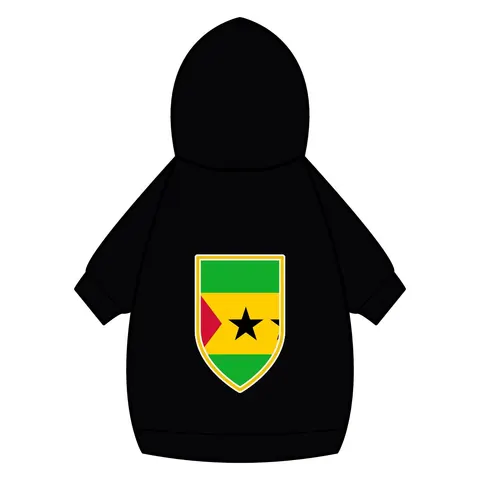 São Tomé & Príncipe Stars & Stripes Pet Hoodie — back_dtf view